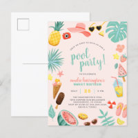 Pink | Watermelon Pineapple Tropical Pool Party