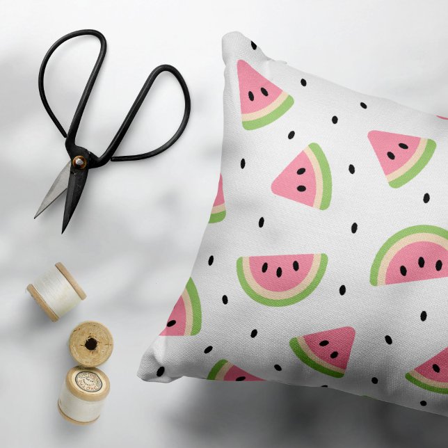 Pink Watermelons, Watermelon Seeds, Summer Pattern Pillowcase (Creator Uploaded)