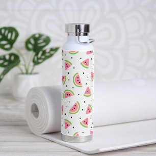 Pink Watermelons, Watermelon Seeds, Summer Pattern Water Bottle