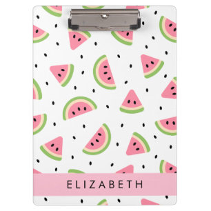Pink Watermelons, Watermelon Seeds, Your Name Clipboard