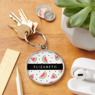 Pink Watermelons, Watermelon Seeds, Your Name Key Ring