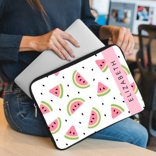 Pink Watermelons, Watermelon Seeds, Your Name Laptop Sleeve