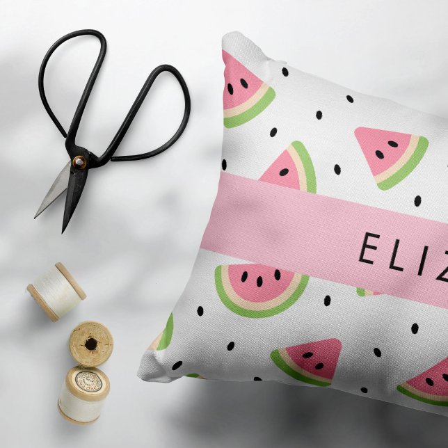 Pink Watermelons, Watermelon Seeds, Your Name Pillowcase (Creator Uploaded)