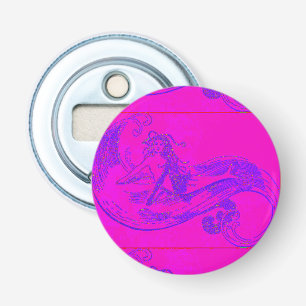 pink wave mermaid bottle opener