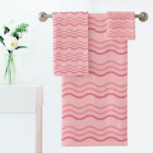 Pink Wave Pattern Towel (Creator Uploaded)