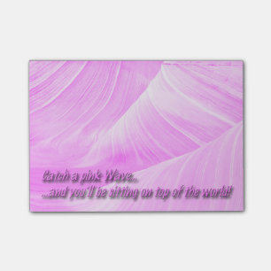 Pink Wave Post-it Notes