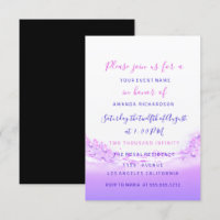 Pink Waves Ocean Pink Purple Ombre Bridal Wedding
