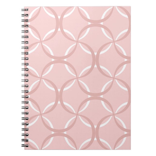 Pink Waves: Seamless Chic Pattern Notebook (Front)
