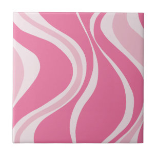 Pink Waves Tile