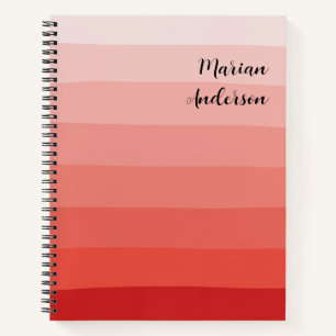 Pink Wavy Shades Personalised Text Notebook