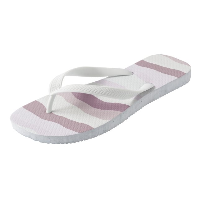 Pink Wavy Stripes Jandals (Angled)