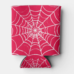 Pink Web Can Cooler