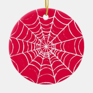 Pink Web Ceramic Tree Decoration