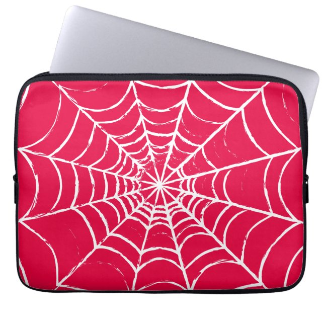 Pink Web Laptop Sleeve (Front)