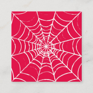 Pink Web Square Business Card