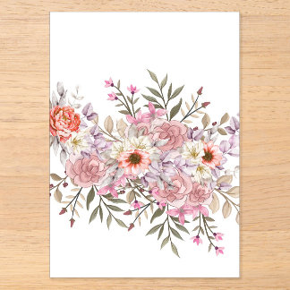 Pink Wedding Bouquet Acrylic Invitations
