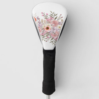 Pink Wedding Bouquet Golf Head Cover