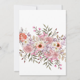 Pink Wedding Bouquet Invitation