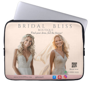 Pink Wedding Elegant Brides Dream of Love Romance Laptop Sleeve