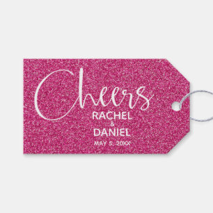 Pink Wedding Favour Gift Tags