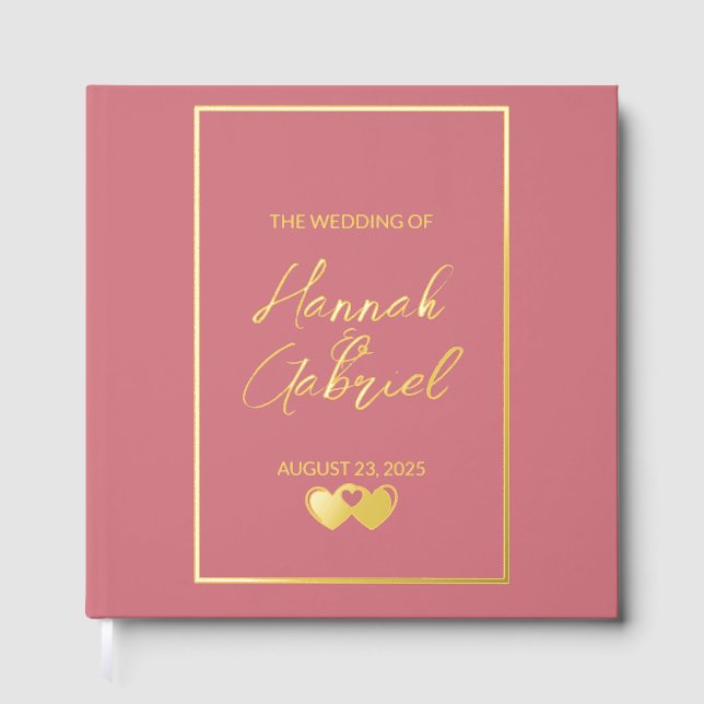 Pink Wedding Guest Book (Front)