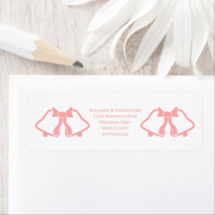 Pink Wedding Invitation Return Address Label