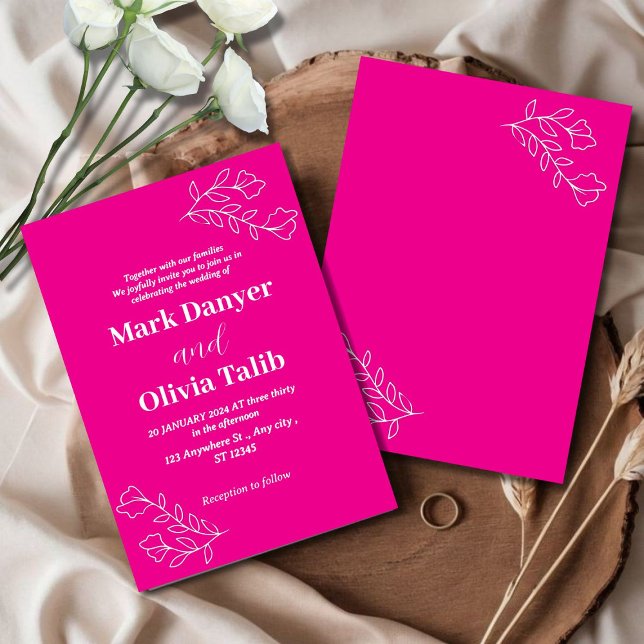 Pink Wedding Invitation | Romantic Floral Wedding  (Creator Uploaded)