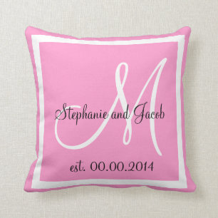pink Wedding keepsake pillow