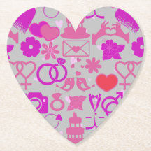 Pink Wedding ornaments pattern 03 Grey BG