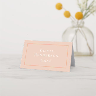 Pink Wedding Place Card Name Card Seating