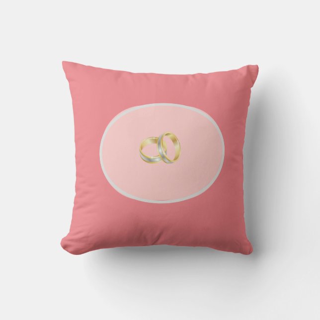 Pink Wedding Ring Cushion (Front)