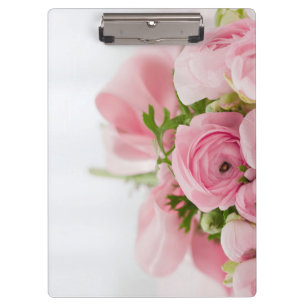 Pink Wedding Roses Clipboard