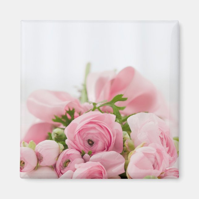 Pink Wedding Roses Magnet (Front)