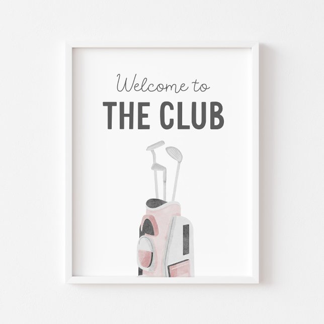 Pink Welcome to the Club Golf Nursery Poster (Creator Uploaded)