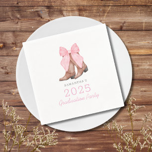 Pink Western 2025 Graduation Napkin