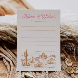 Pink Western Advice for Parents Cards