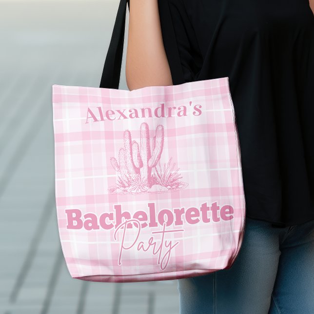 Pink Western Bachelorette Trip Tote Bag (Creator Uploaded)