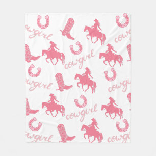 Pink Western Cowgirl Blanket - Personalised