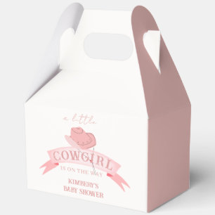 Pink Western Cowgirl Hat Baby Shower Favour Box