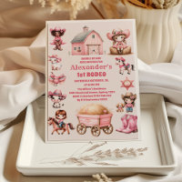 Pink Western First Birthday Rodeo Baby Girl