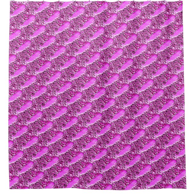 pink whale pod design shower curtain (Front)