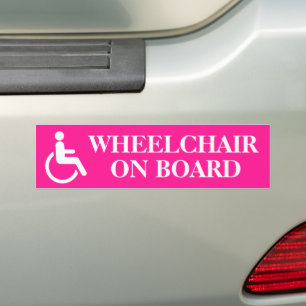 Pink Wheelchair – Accessibility Awareness Bumper Sticker