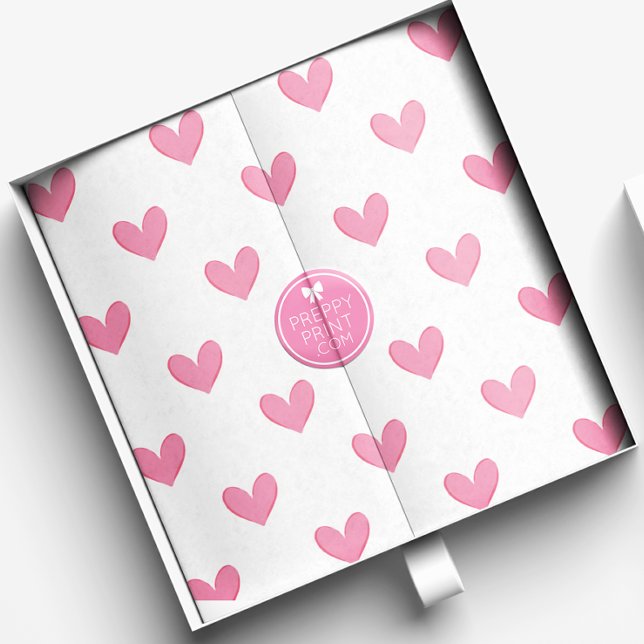 Pink Whimsical Hearts Tissue Paper (Creator Uploaded)