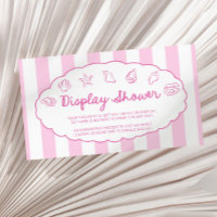 Pink Whimsical Seashell Baby Shower Display Shower