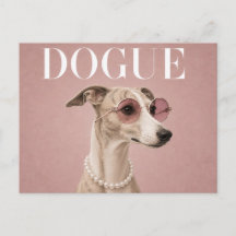 Pink Whippet Dog Covergirl