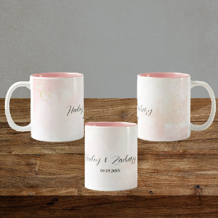 Pink Whispers Two-Tone Coffee Mug