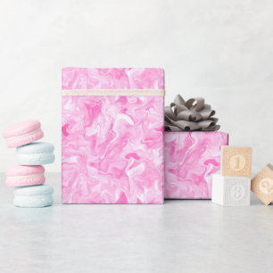 Pink & White Alcohol Ink Wrapping Paper