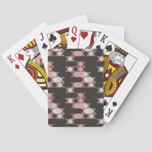 pink white and gray geometric playing cards