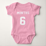 Pink & White Baby | Sports Jersey Design Baby Bodysuit<br><div class="desc">Pink & White Baby | Sports Jersey Design • Baby Football Bodysuit</div>