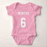 Pink & White Baby | Sports Jersey Design Bodysuit<br><div class="desc">Pink & White Baby | Sports Jersey Design • Baby Football Bodysuit</div>